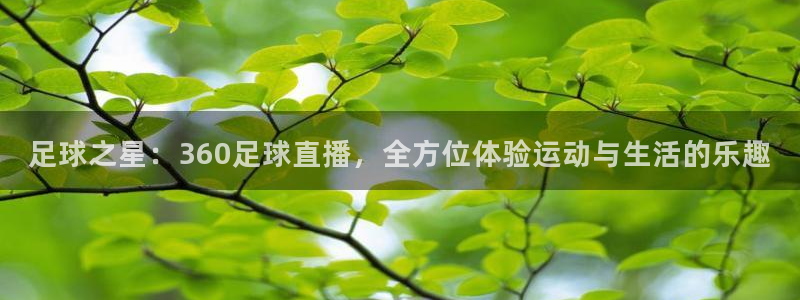 足球之星：360足球直播，全方位体验运动与生活的乐趣