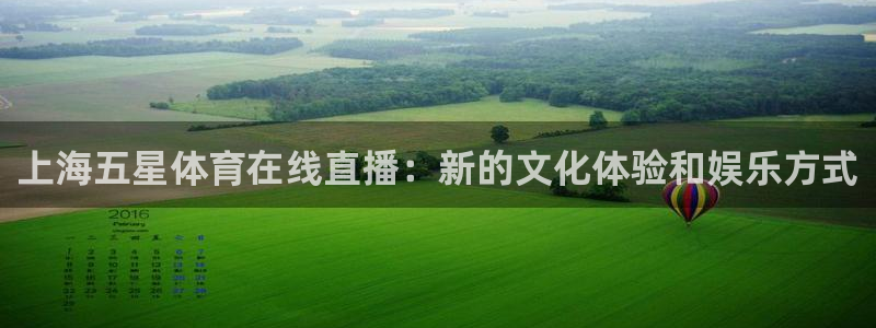 上海五星体育在线直播：新的文化体验和娱乐方式